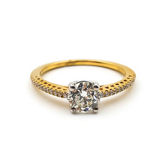 9ct Two-Toned Gold Ladies Diamond Engagement Ring The_Diamond_box_South_Africa