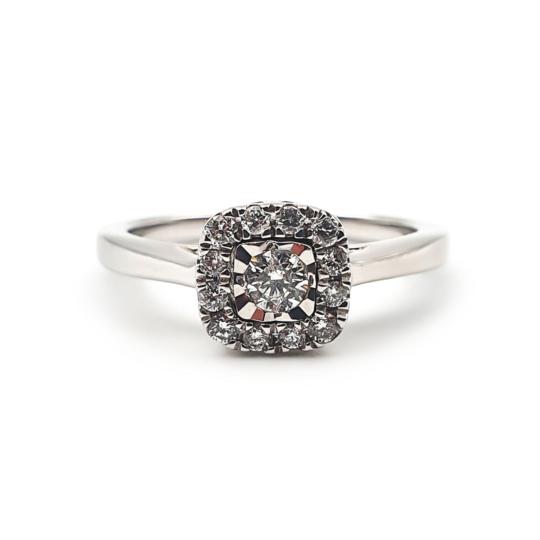 9ct white gold ladies diamond engagement ring The_Diamond_box_South_Africa
