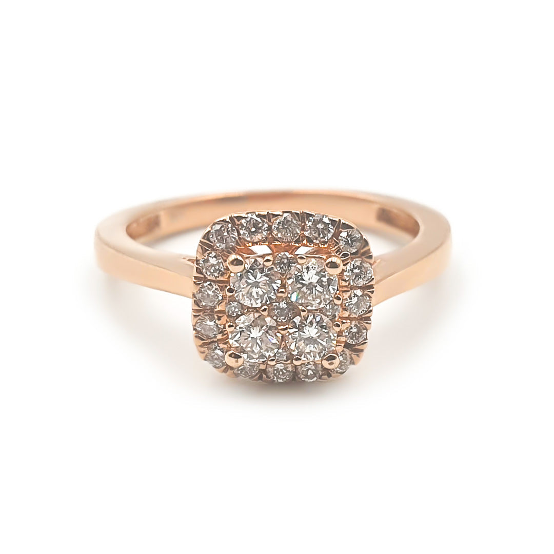9ct Rose Gold Ladies Diamond Engagement Ring The_Diamond_box_South_Africa