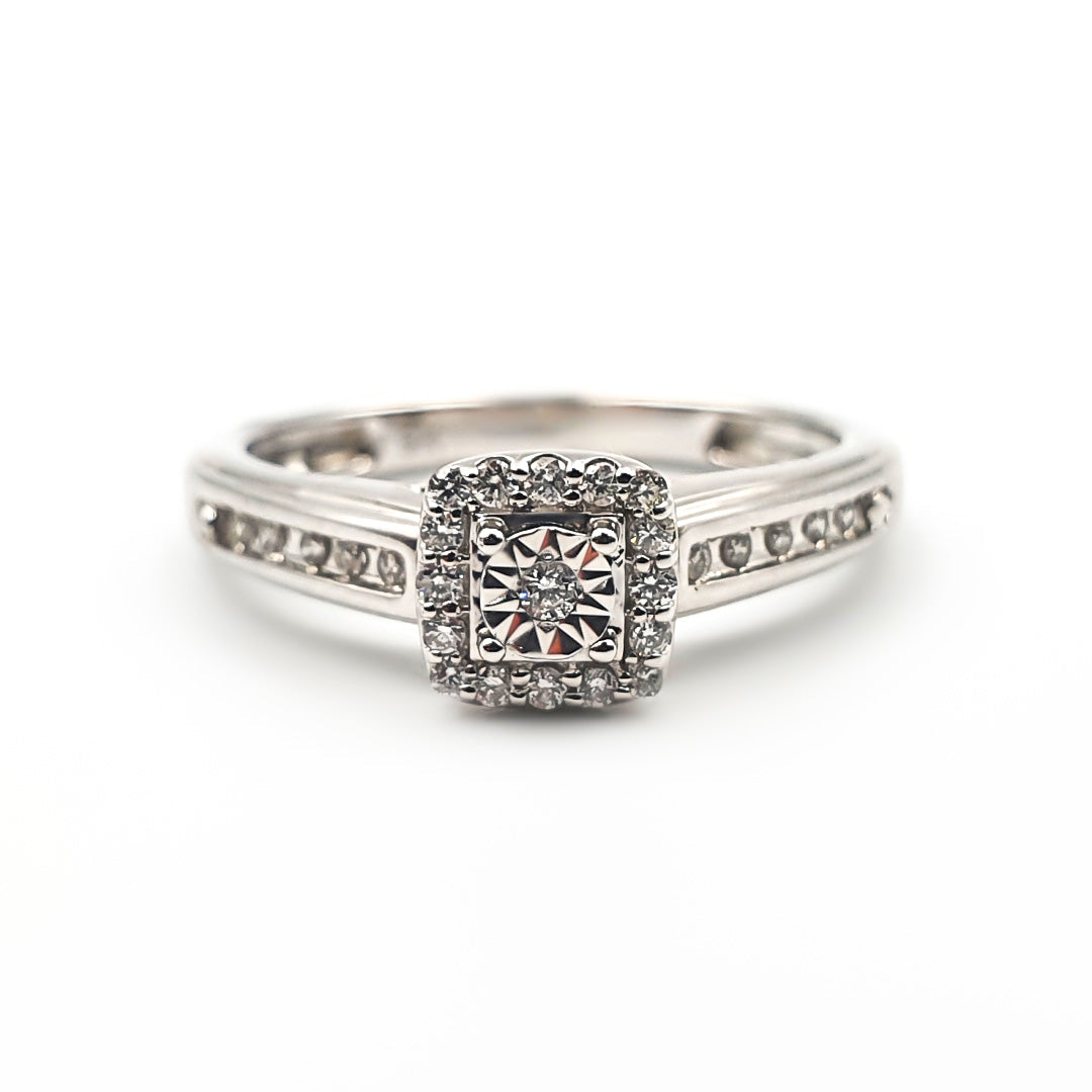 9ct White Gold Ladies Diamond Engagement Ring The_Diamond_box_South_Africa