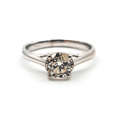 9ct White Gold Ladies 1,00ct Moissanite Classic Solitaire Engagement Ring The_Diamond_box_South_Africa