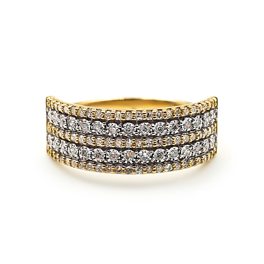 9ct Yellow Gold Ladies Diamond Band The_Diamond_box_South_Africa