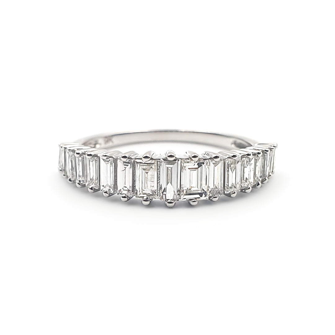 9ct White Gold Ladies Diamond Baguette Band The_Diamond_box_South_Africa