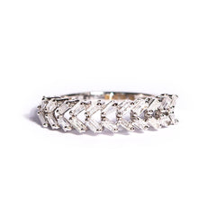 9ct White Gold Ladies Diamond Band