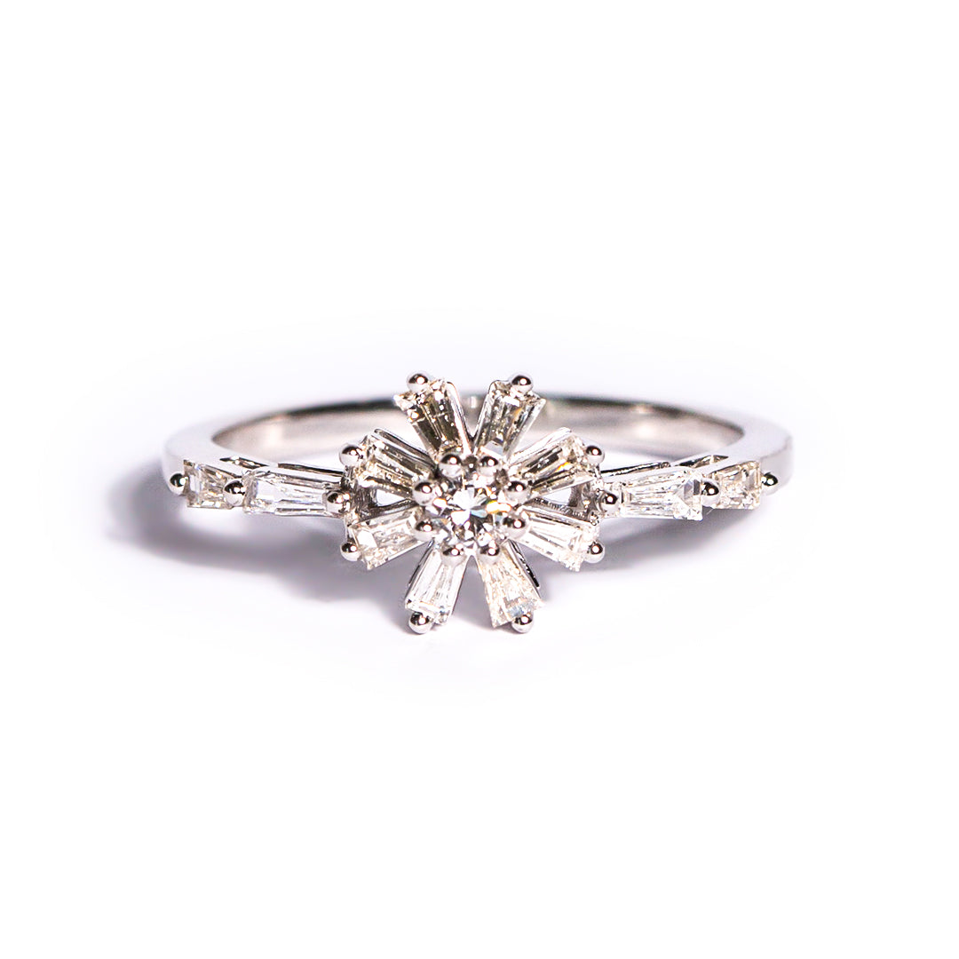 9ct White Gold Ladies Diamond Cluster Engagement Ring The_Diamond_box_South_Africa