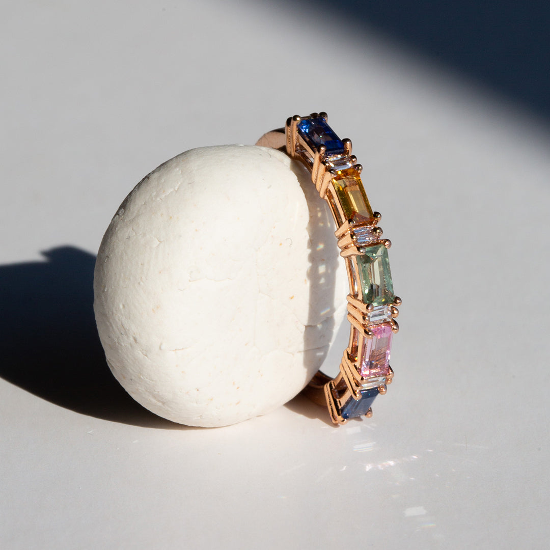9ct Rose Gold Ladies Semi-Precious and Diamond Ring The_Diamond_box_South_Africa