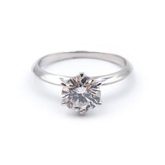9ct White Gold Ladies 1,00ct Moissanite Engagement Ring The_Diamond_box_South_Africa