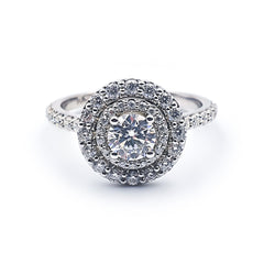 9ct White Gold Ladies 0,50ct Moissanite Double Halo Engagement Ring The_Diamond_box_South_Africa