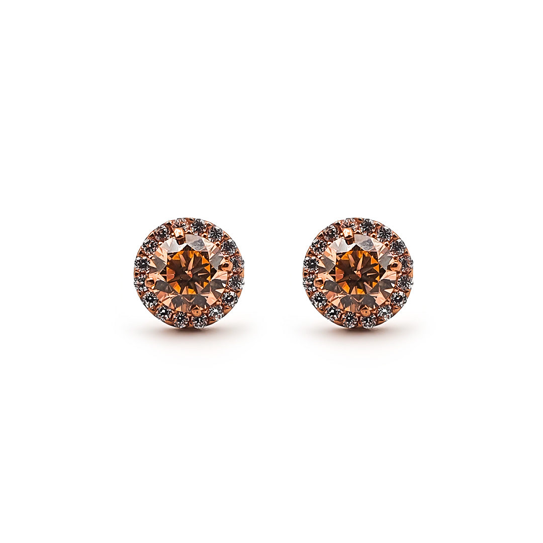 9ct Rose Gold Ladies Stud Earrings