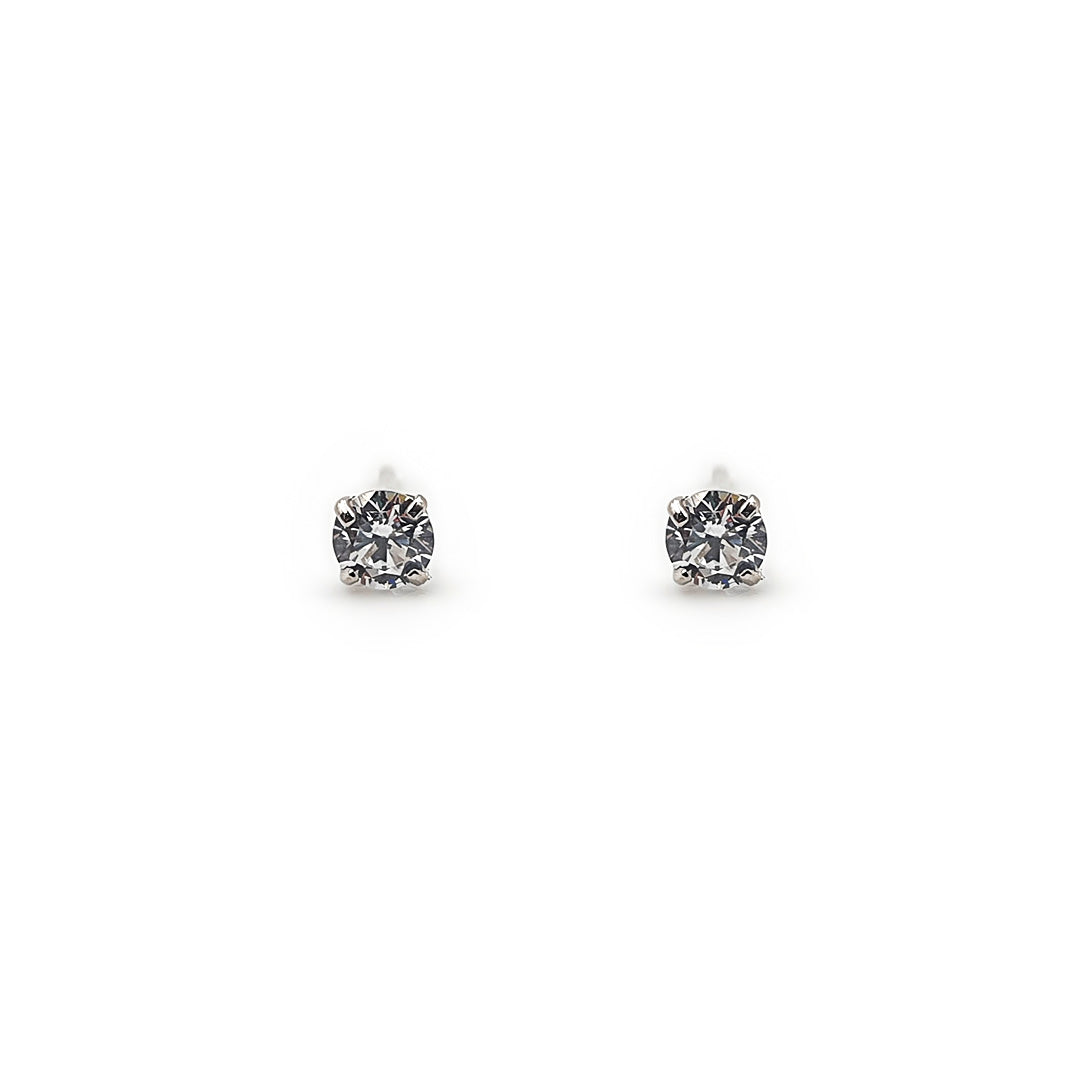 9ct White Gold Stud Earrings