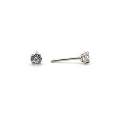 9ct White Gold Stud Earrings