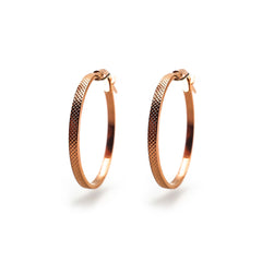 9ct Rose Gold Ladies Hoop Earrings