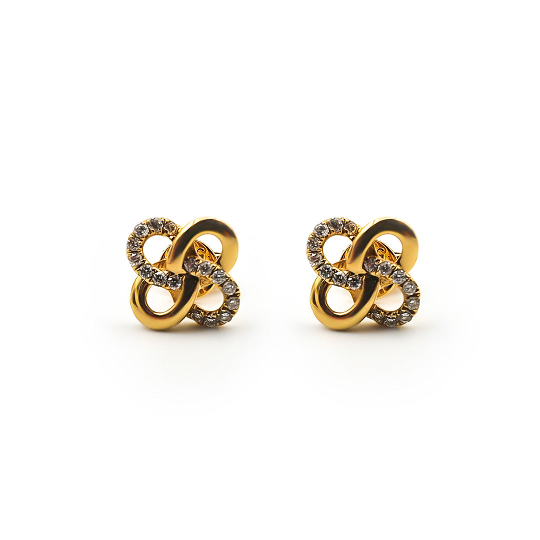 9ct Yellow Gold Ladies Diamond Studs