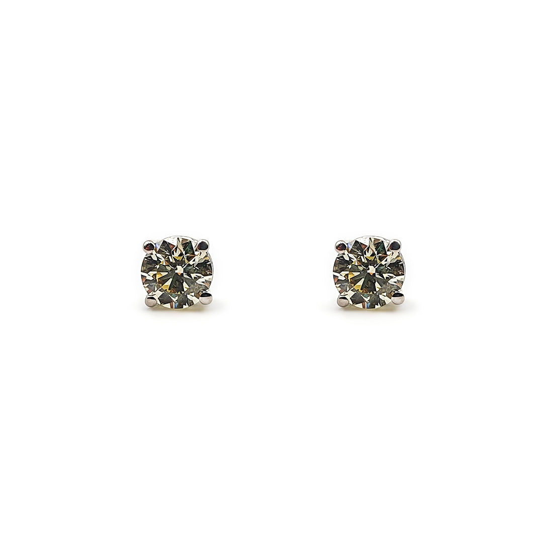 9ct White Gold Ladies 0,50ct Diamond Stud Earrings