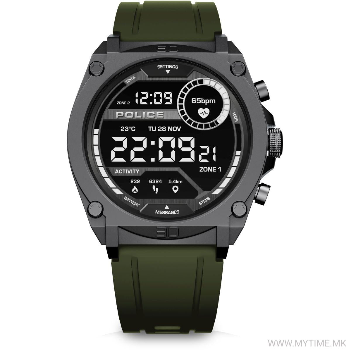 POLICE Unisex's Smart Black Dial Watch - PEIUN0000104