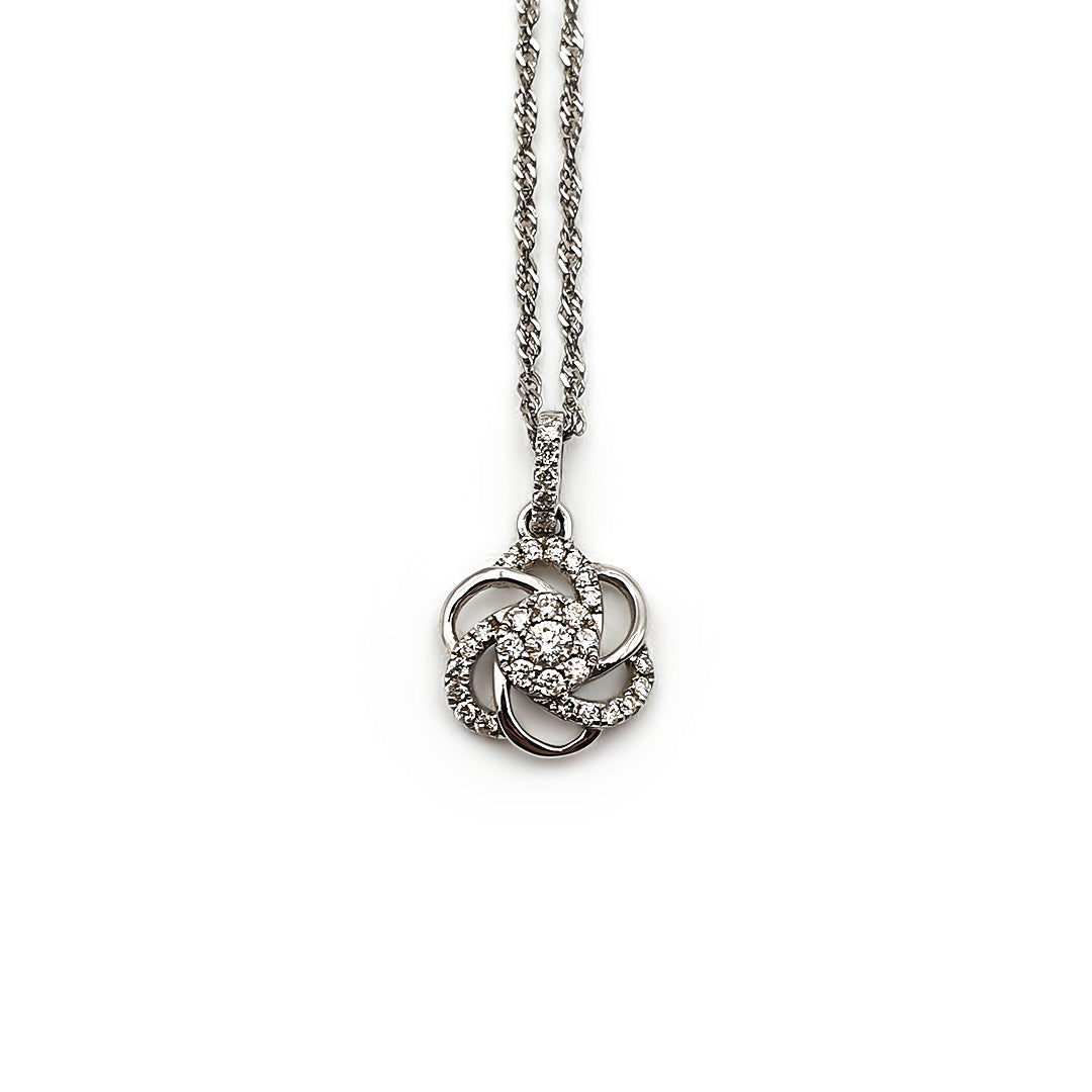 9ct White Gold Ladies Diamond Pendant The_Diamond_box_South_Africa