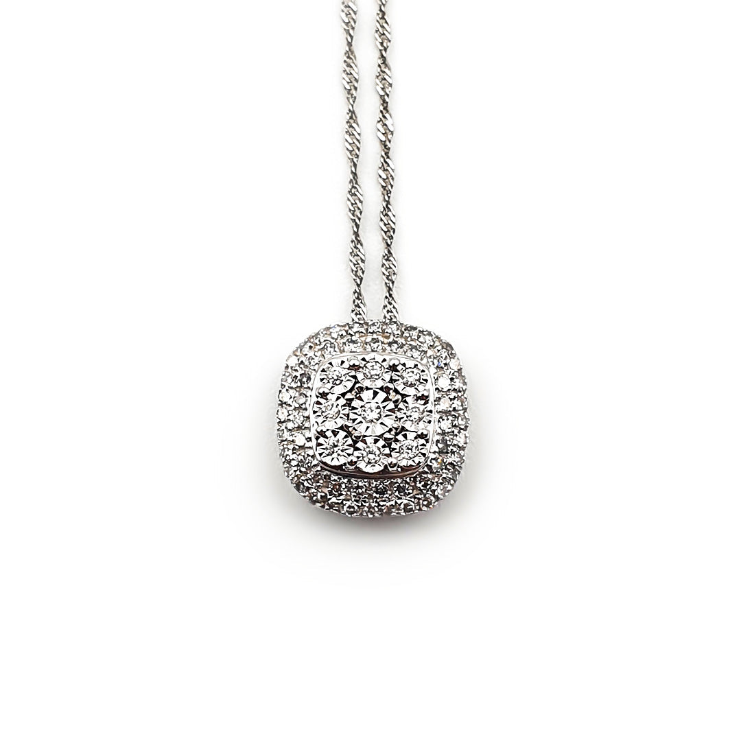 9ct White Gold Ladies Diamond Pendant The_Diamond_box_South_Africa