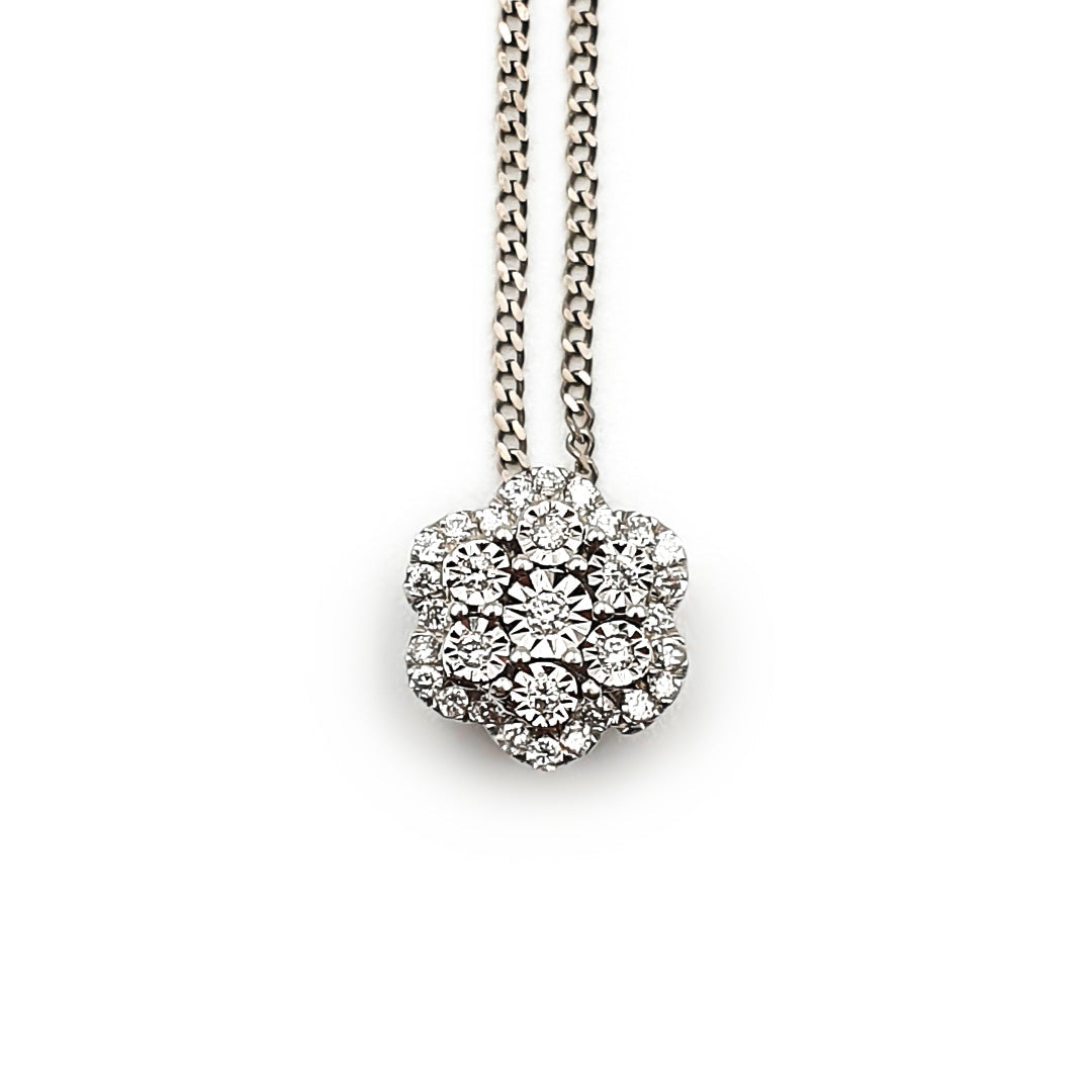 9ct White Gold Ladies Diamond Pendant The_Diamond_box_South_Africa