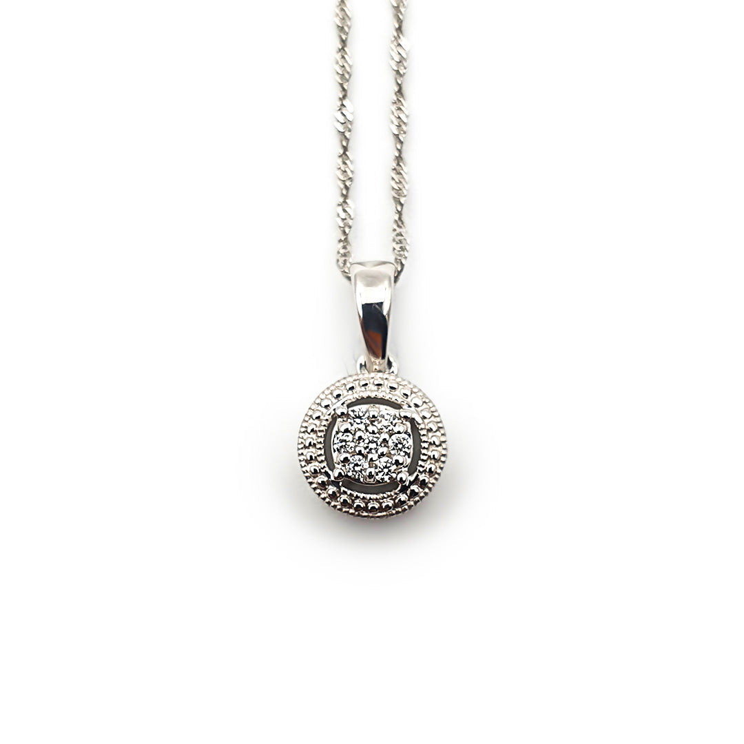 9ct White Gold Ladies Diamond Pendant The_Diamond_box_South_Africa