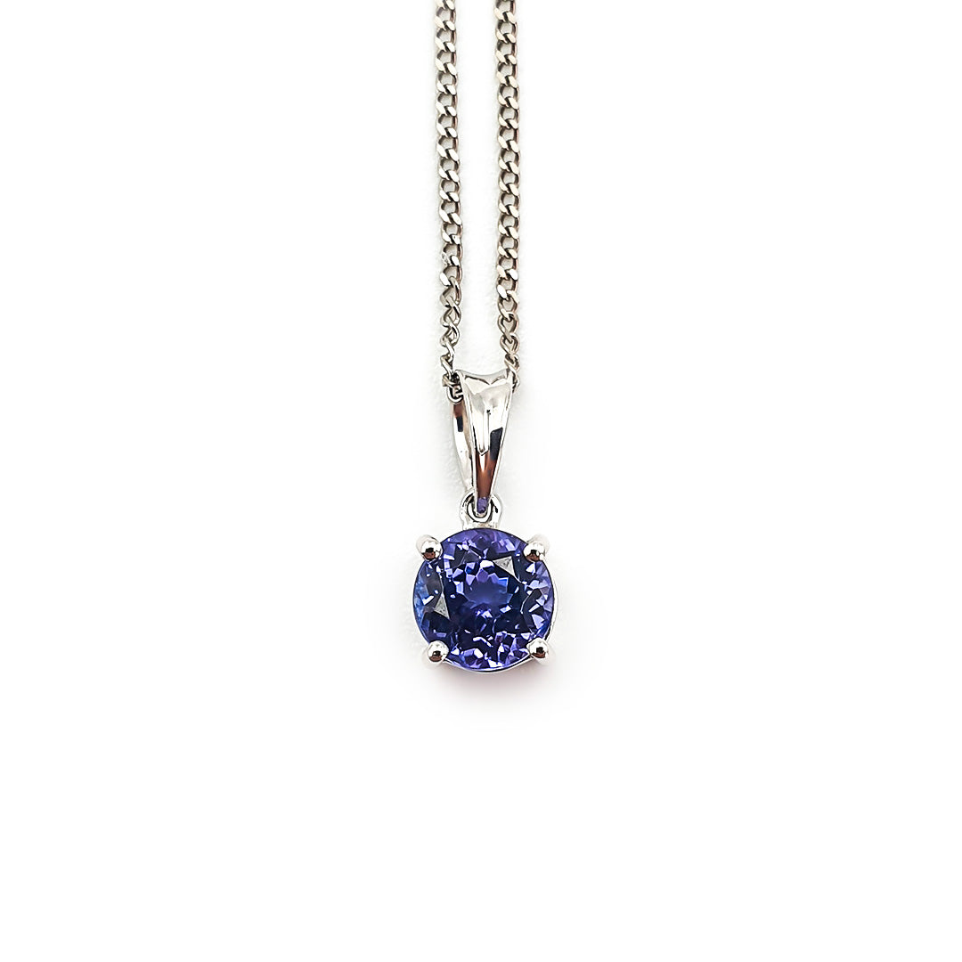 9ct White Gold Ladies Tanzanite Pendant The_Diamond_box_South_Africa