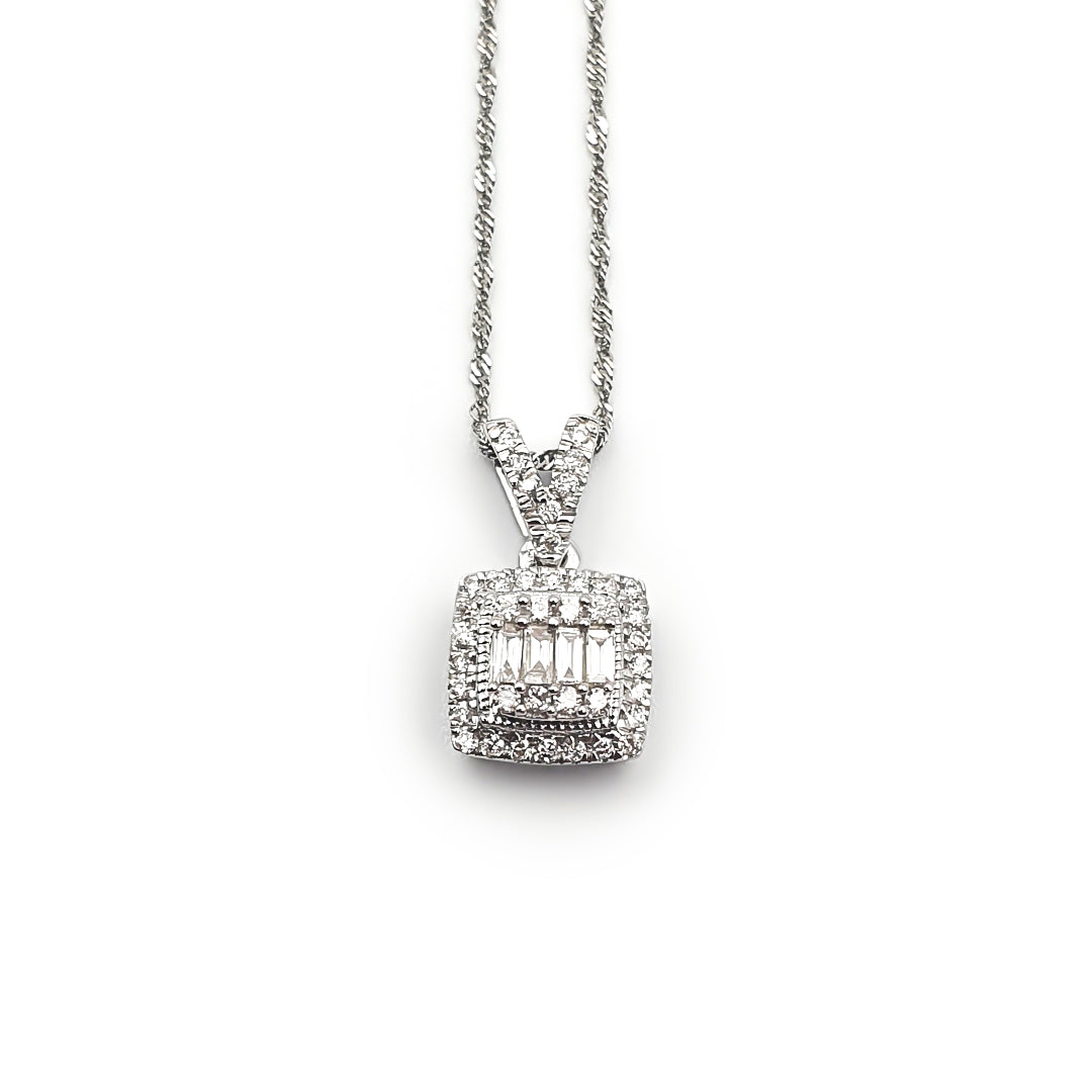 9ct White Gold Ladies Diamond Pendant The_Diamond_box_South_Africa