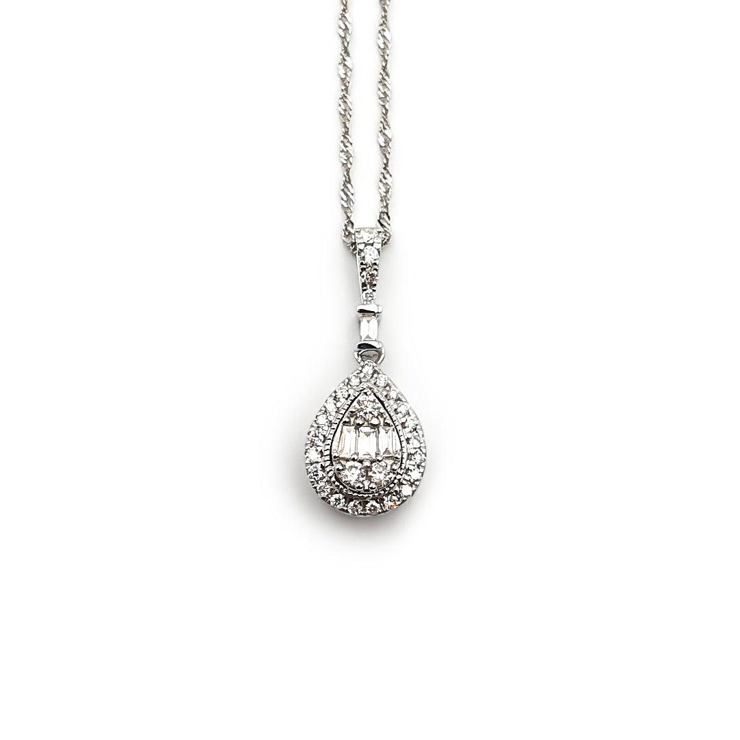9ct White Gold Ladies Diamond Pendant The_Diamond_box_South_Africa