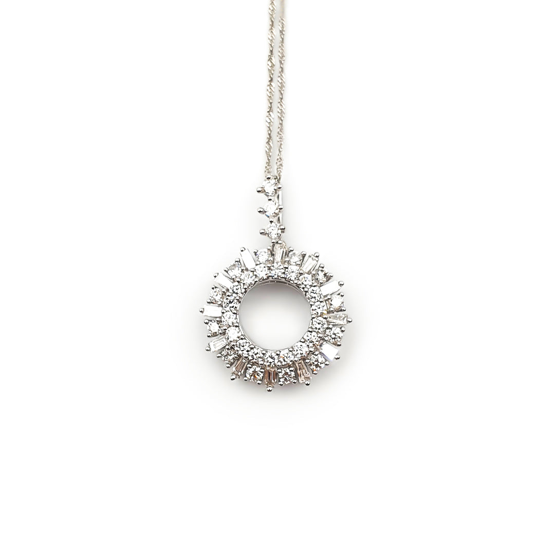9ct White Gold Ladies 1,00ct Diamond Pendant The_Diamond_box_South_Africa
