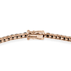 18ct Rose Gold Ladies 5,00ct Black Diamond Tennis Bracelet - 3500032