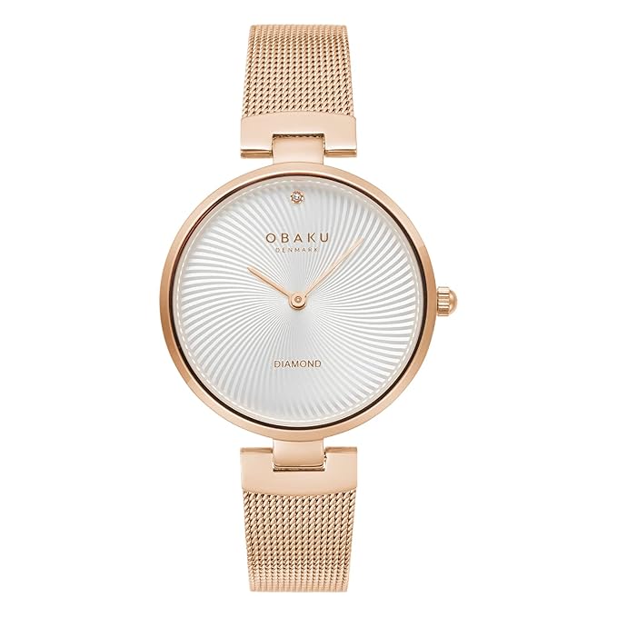 Obaku Diamant  White Dial Women's Watch- V256LXVIMV