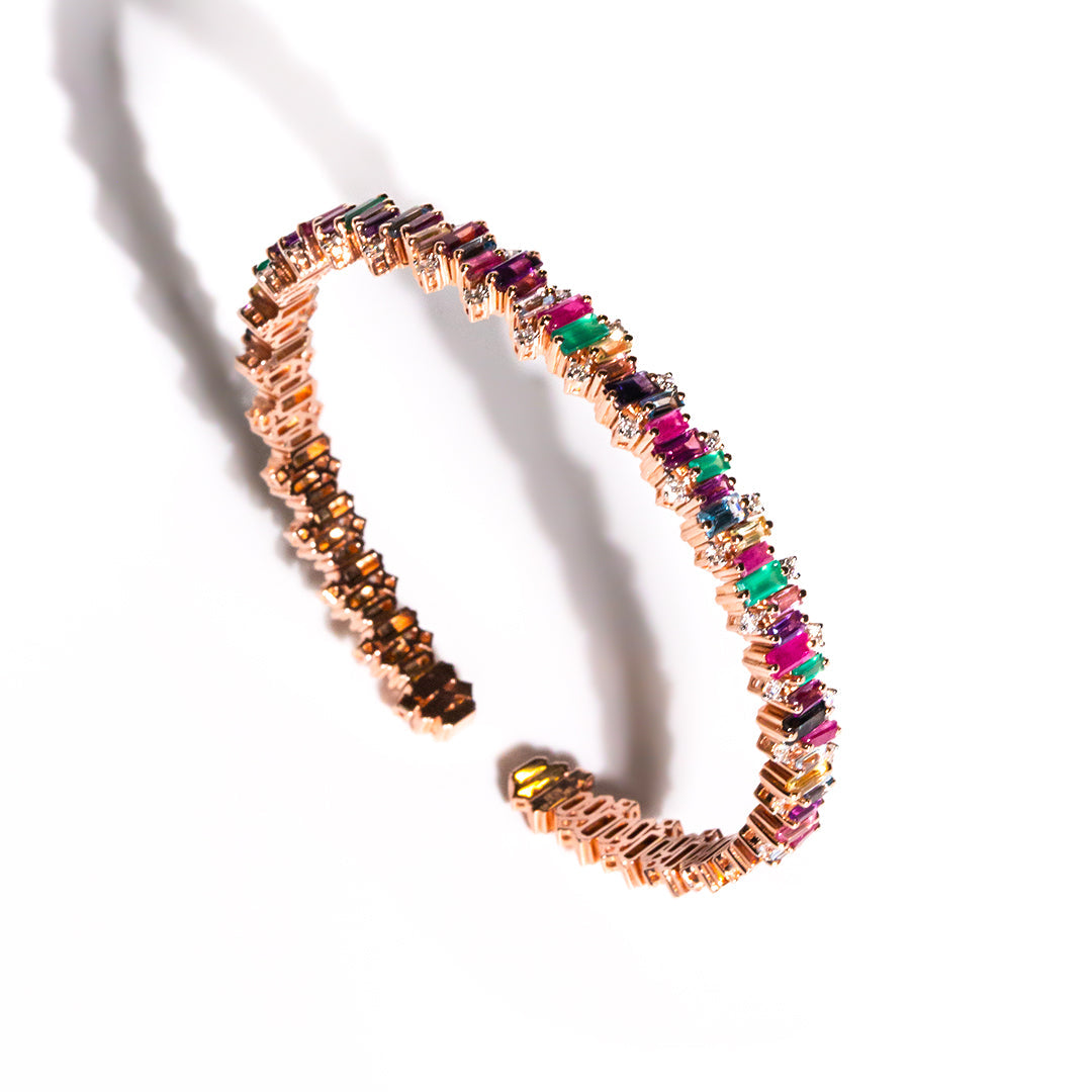 Rose Gold Ladies Semi-Precious and Diamond Bangles The_Diamond_box_South_Africa