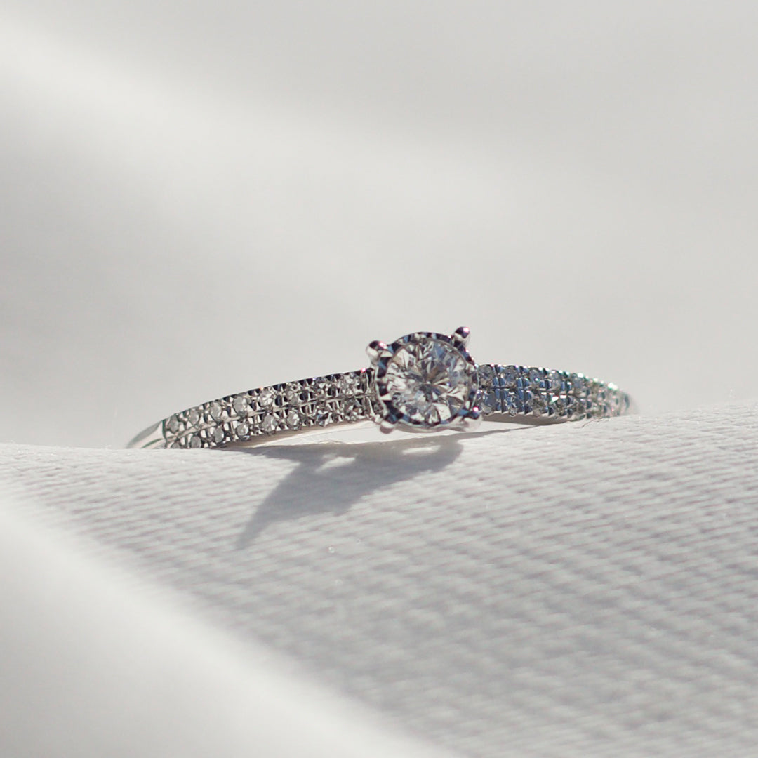 9ct White Gold Ladies Diamond Solitaire Engagement Ring The_Diamond_box_South_Africa