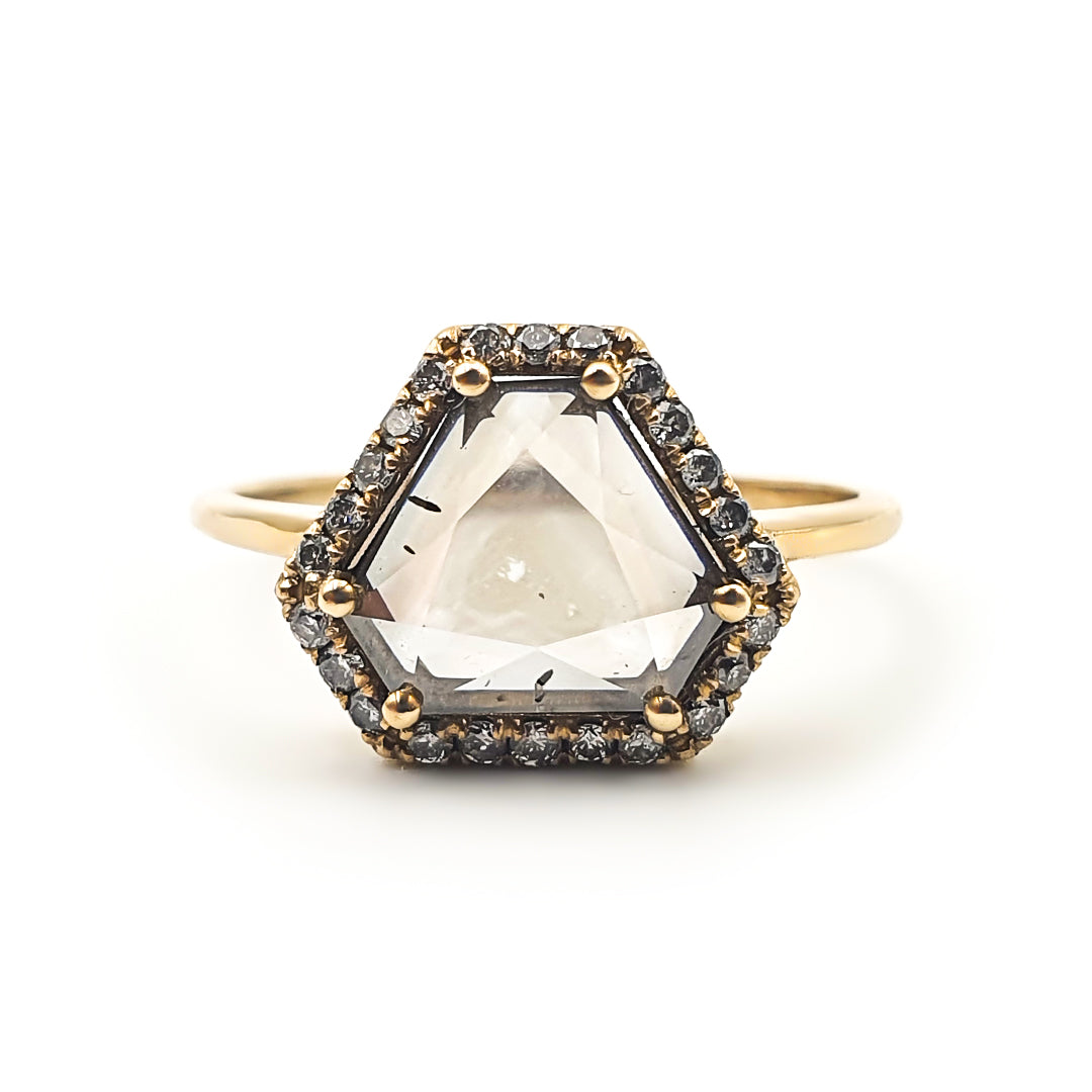 9ct Yellow Gold Ladies Diamond Slice Halo Engagement Ring The_Diamond_box_South_Africa
