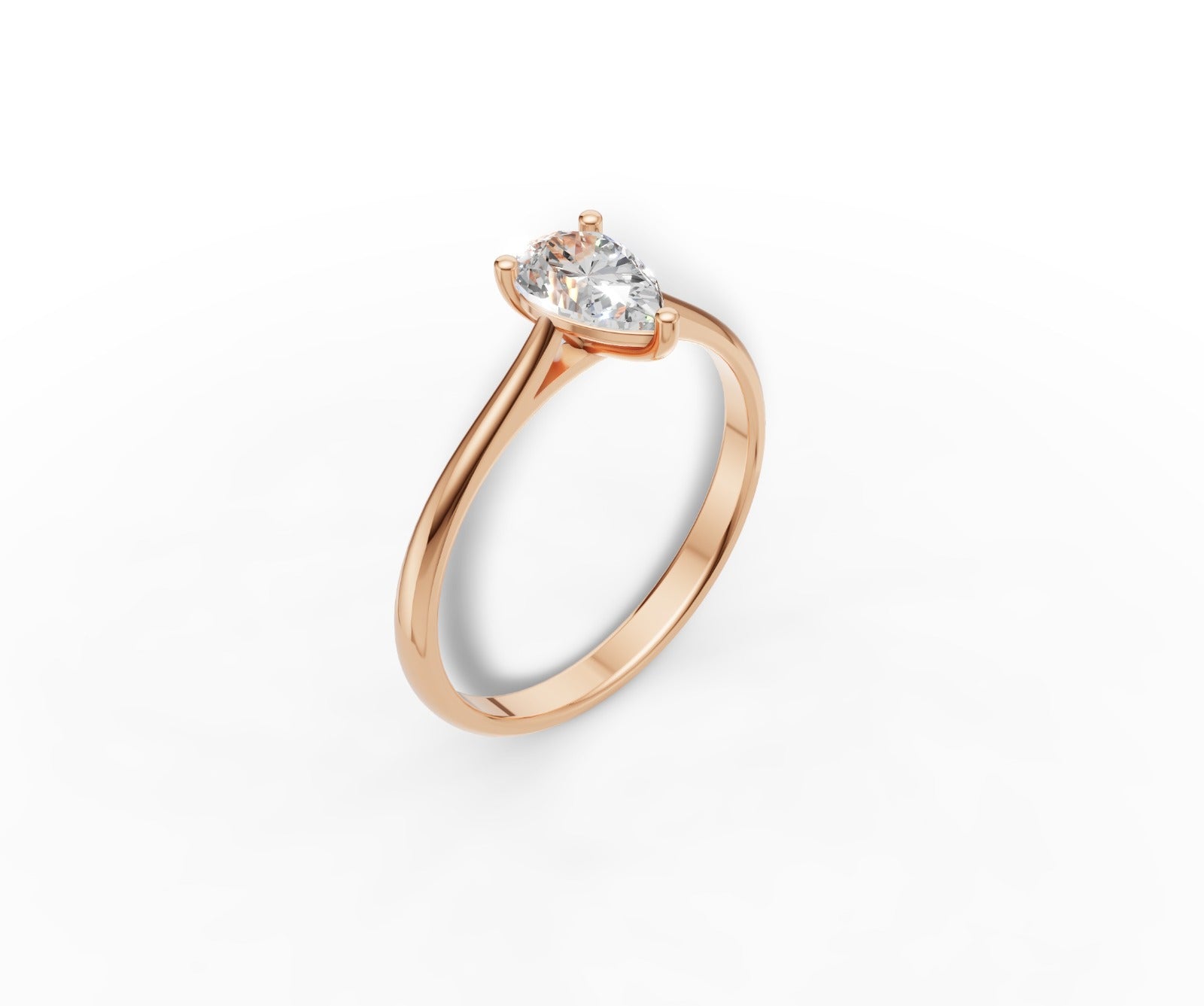 9ct Gold 1ct Pear Cut Lab-Grown Diamond Engagement Ring