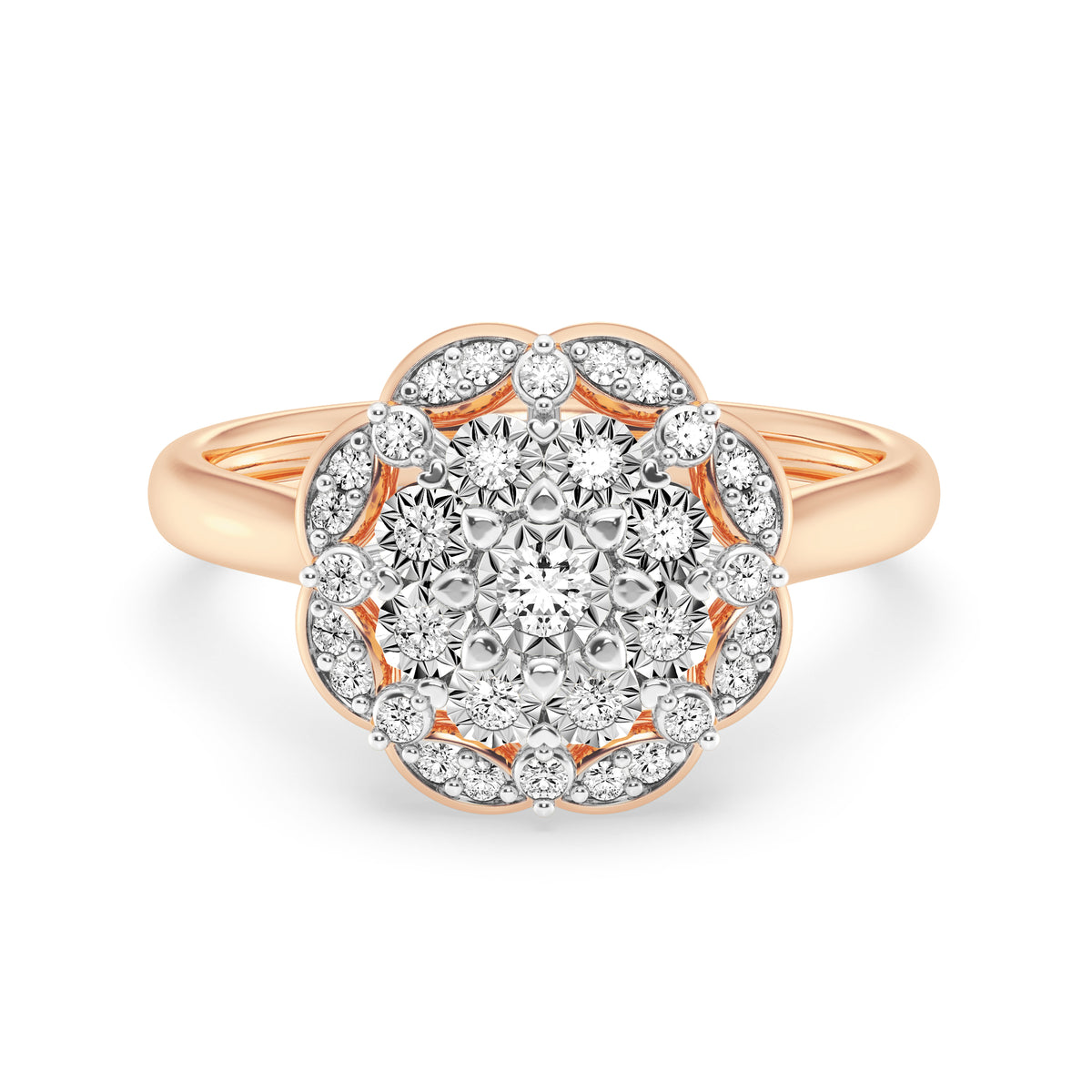 9ct Rose Gold Ladies 0,50ct  Diamond Ring - 1100195