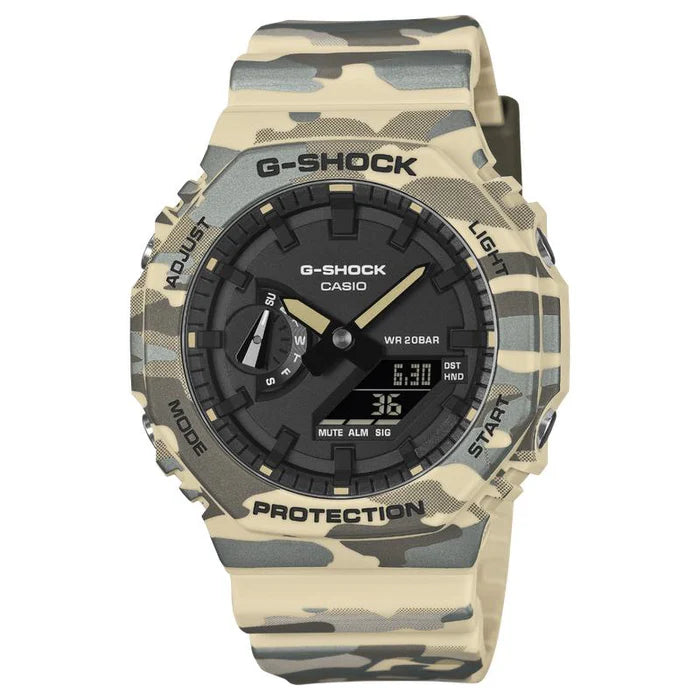 Casio G‑Shock Camouflage Bio‑Resin Analog‑Digital Watch - GA-2100CM-5ADR
