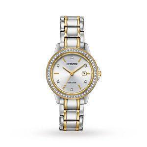 Citizen Eco-Drive Swarovski 2T Lds Watch - FE1174 - 51A