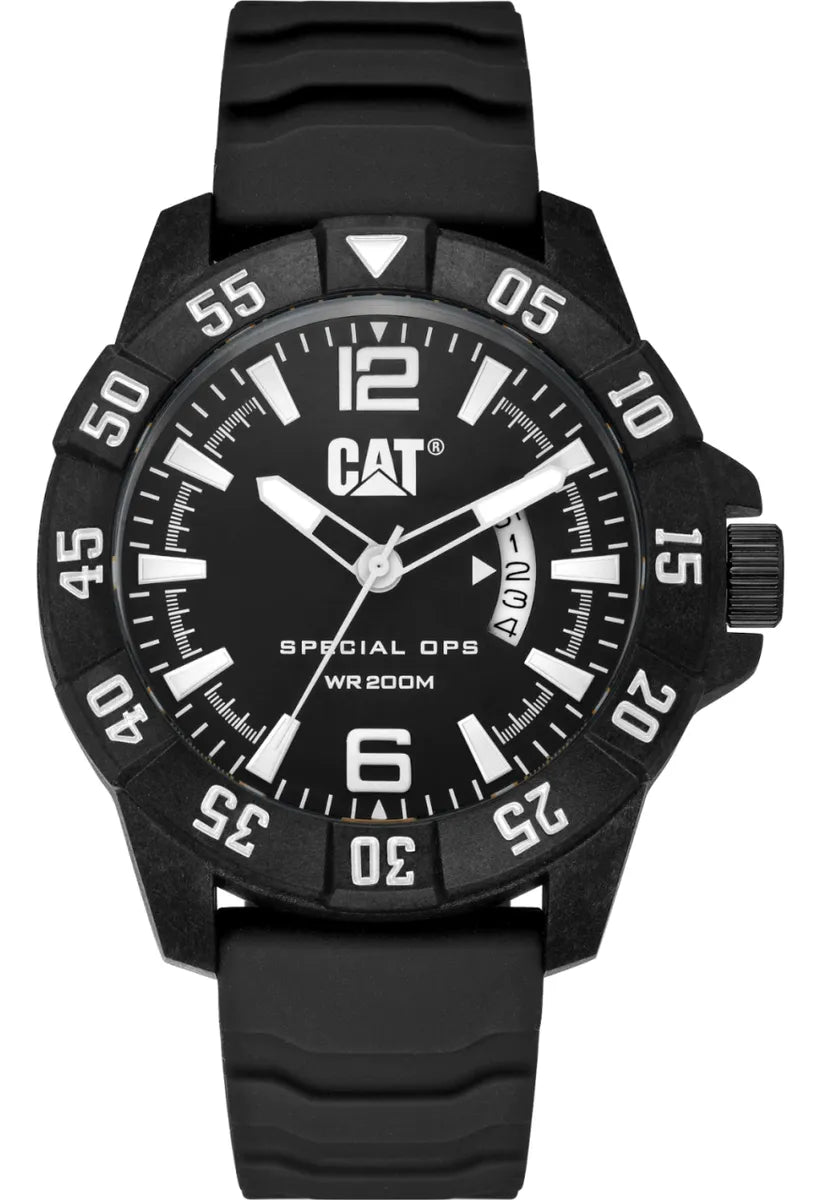 Cat Special Ops 4 Black Dial Black Strap Men's Watch -  K4.121.21.132