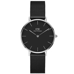 Daniel Wellington Petite Ashfield Silver Black Watch  -  DW00100202