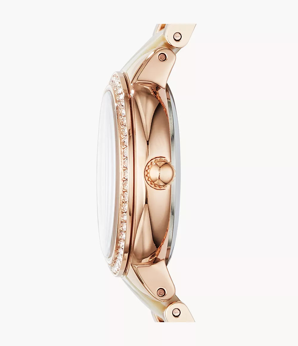 Fossil Virginia Rose Gold Women's Mother-of-Pearl Watch -  ES3716