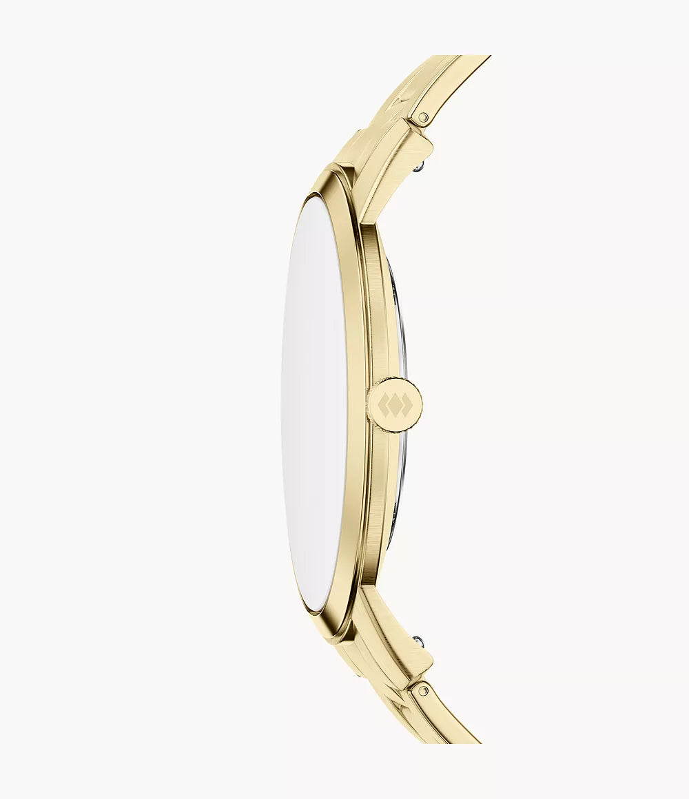 Fossil Minimalist Gold-Tone Stainless Steel Men's Watch - FS6181
