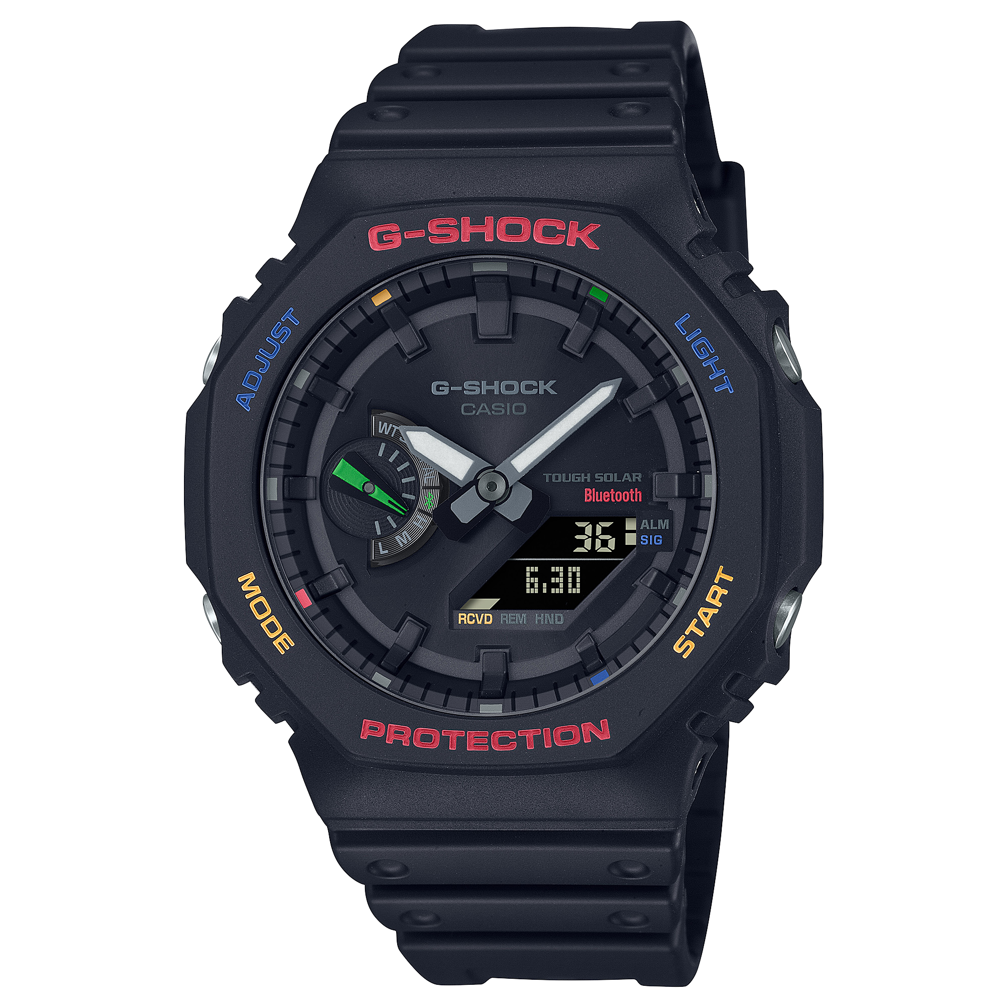 Casio G-Shock Mens 200m Carbon Core Bluetooth Solar Watch - GA-B2100FC-1ADR