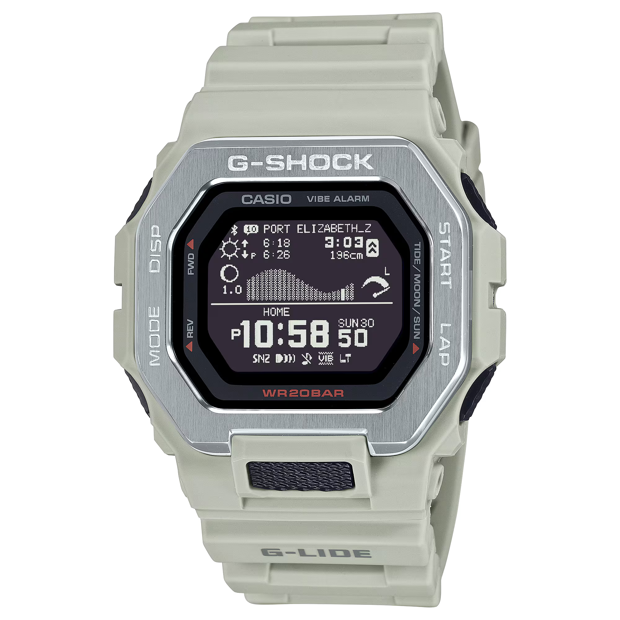 Casio G-Shock Mens 200m G-Lide Bluetooth Watch - GBX-100-8DR