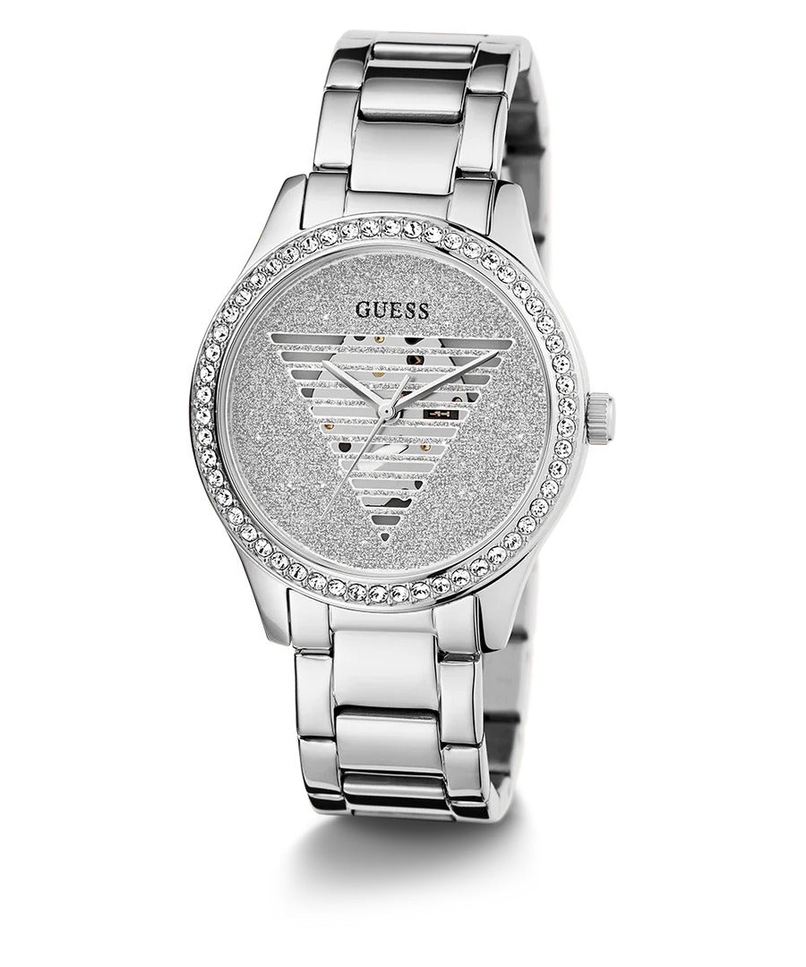 Guess Ladies Silver Tone Analog Watch - GW0605L1