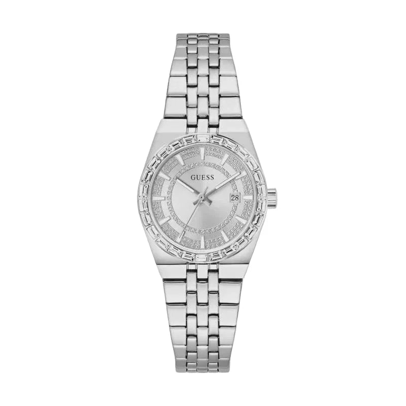 Guess Steel Quartz Silver Dial Ladies Watch -  GW1119L1