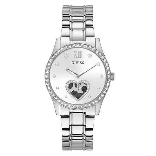 Guess Be Loved Silver Tone Analog Ladies Watch -  GW0380L1