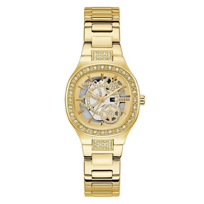 Guess Elegant Gold-Tone Crystal Embellished Analog Watch -  GW0941L2