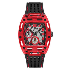 GUESS Mens Black Red Multi-function Watch - GW0499G4