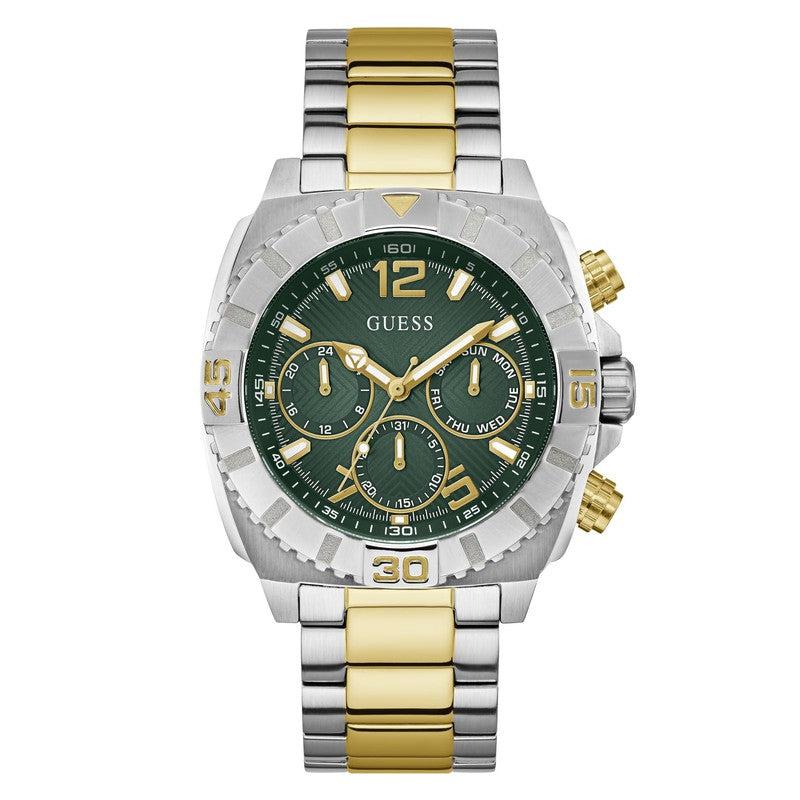 Guess Traction Green Dial Multifunction Watch - GW0800G1