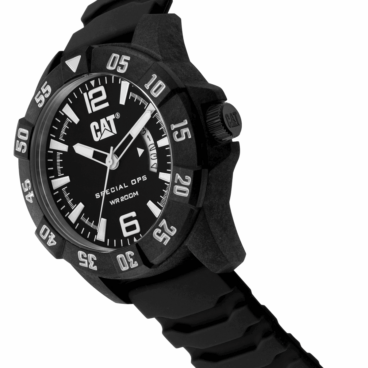 CAT Special Ops 4 Men's Black Chronograph Watch with Silicone Strap -  K4.121.21.132