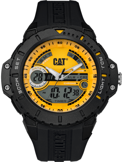 Catterpillar Ana-Digit Black Yellow  Gents Watch - MA.165.21.731